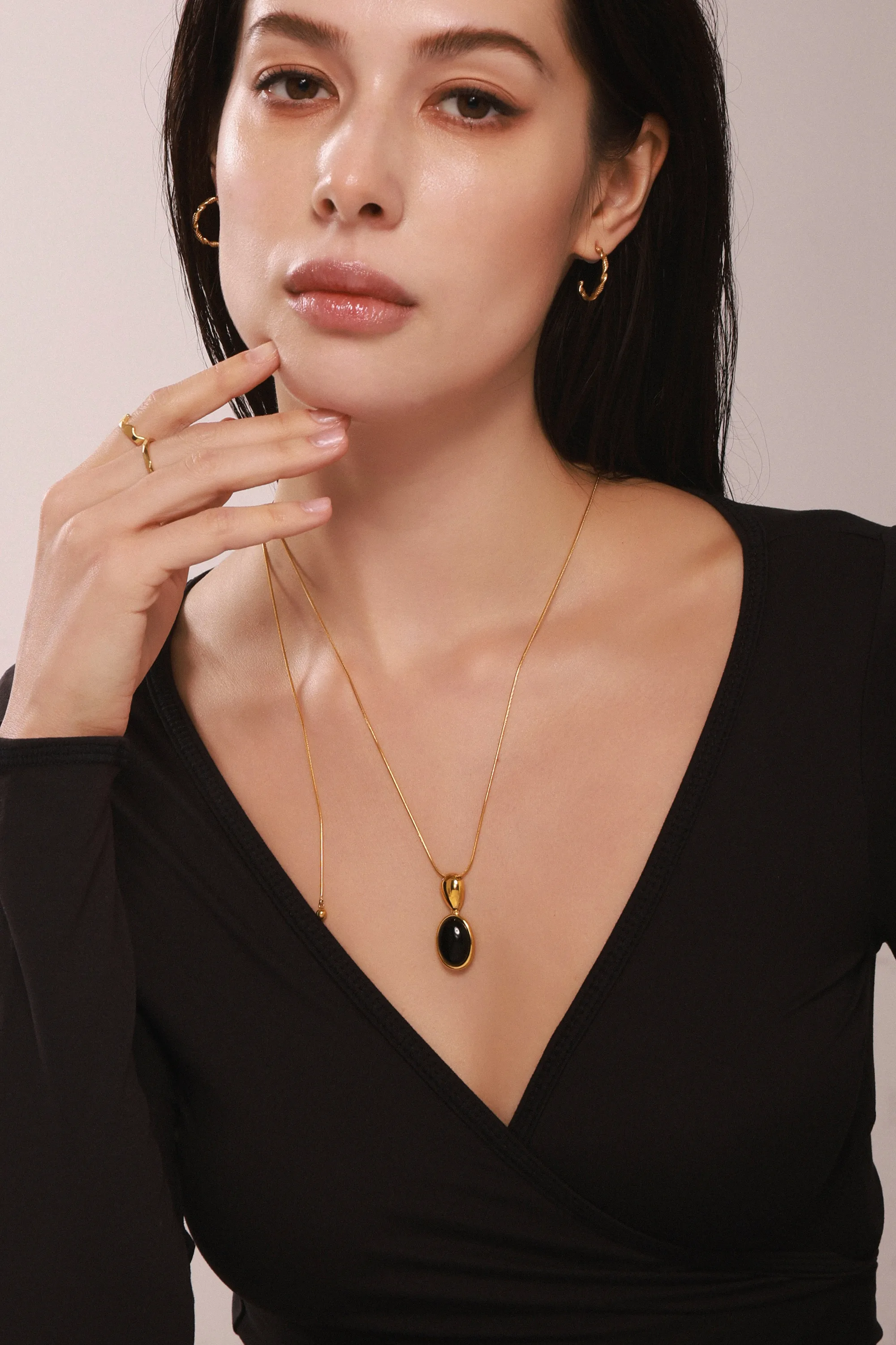 Wholesale Jewelry Vacation Commute Square 304 Stainless Steel Acrylic Agate Plating Inlay Sweater Chain display picture 10