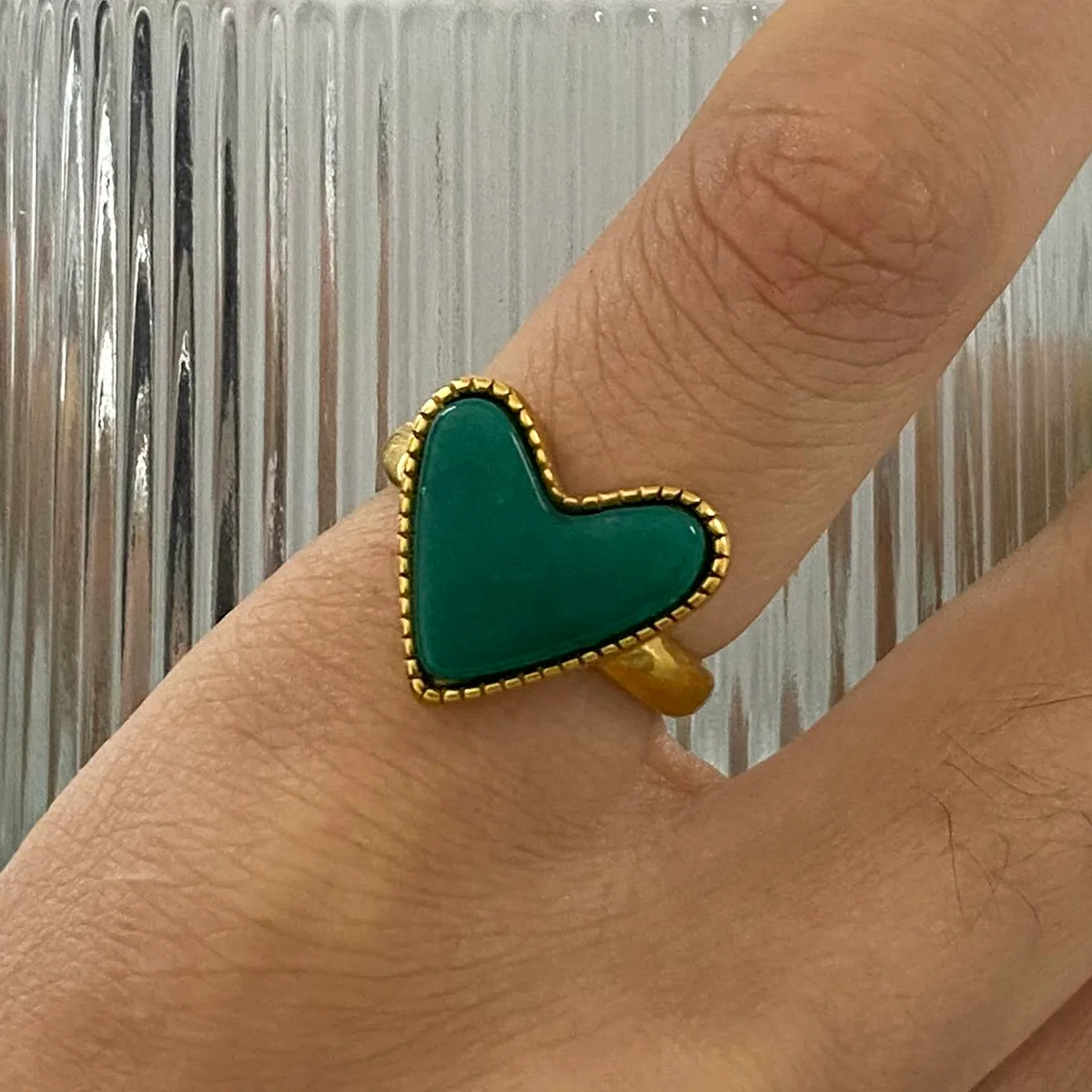 Modern Style Classic Style Heart Shape 316 Stainless Steel  Women's Adjustable Ring display picture 6