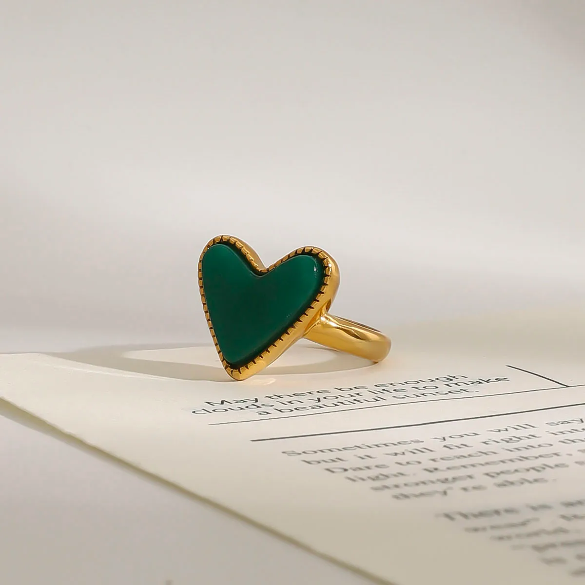 Modern Style Classic Style Heart Shape 316 Stainless Steel  Women's Adjustable Ring display picture 8