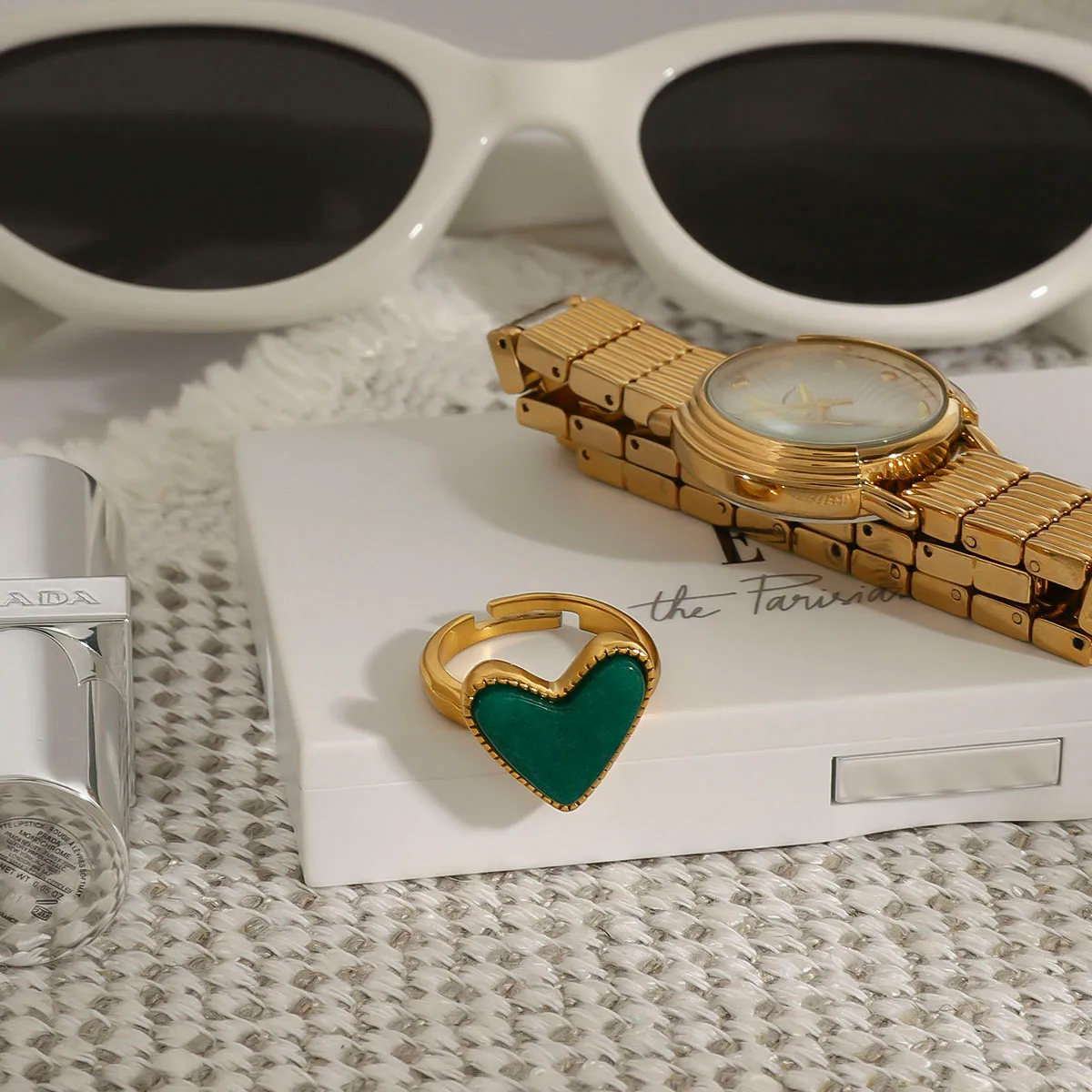 Modern Style Classic Style Heart Shape 316 Stainless Steel  Women's Adjustable Ring display picture 7
