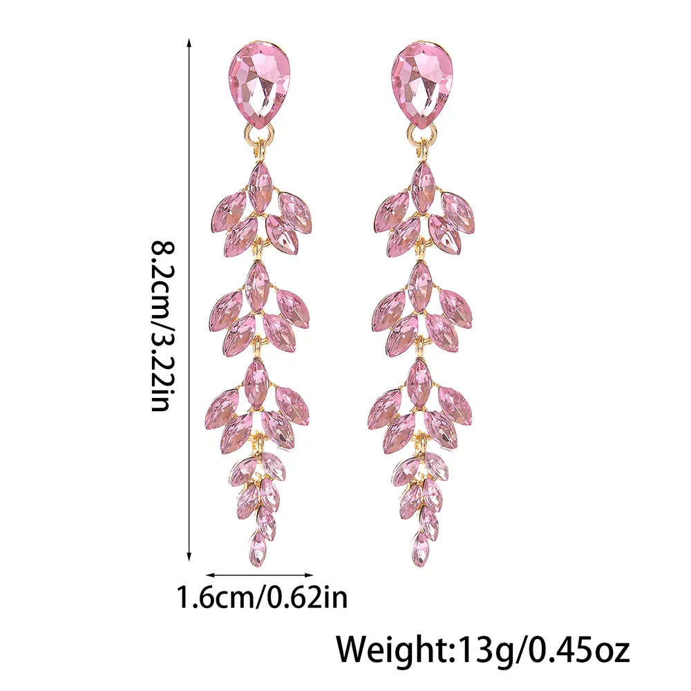 1 Pair Elegant Grain Alloy Drop Earrings display picture 7