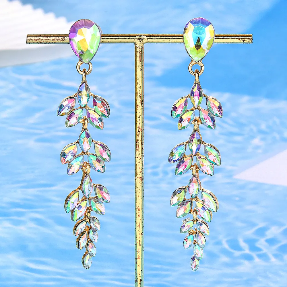 1 Pair Elegant Grain Alloy Drop Earrings display picture 3