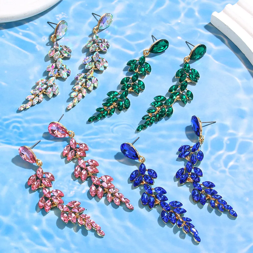 1 Pair Elegant Grain Alloy Drop Earrings display picture 1
