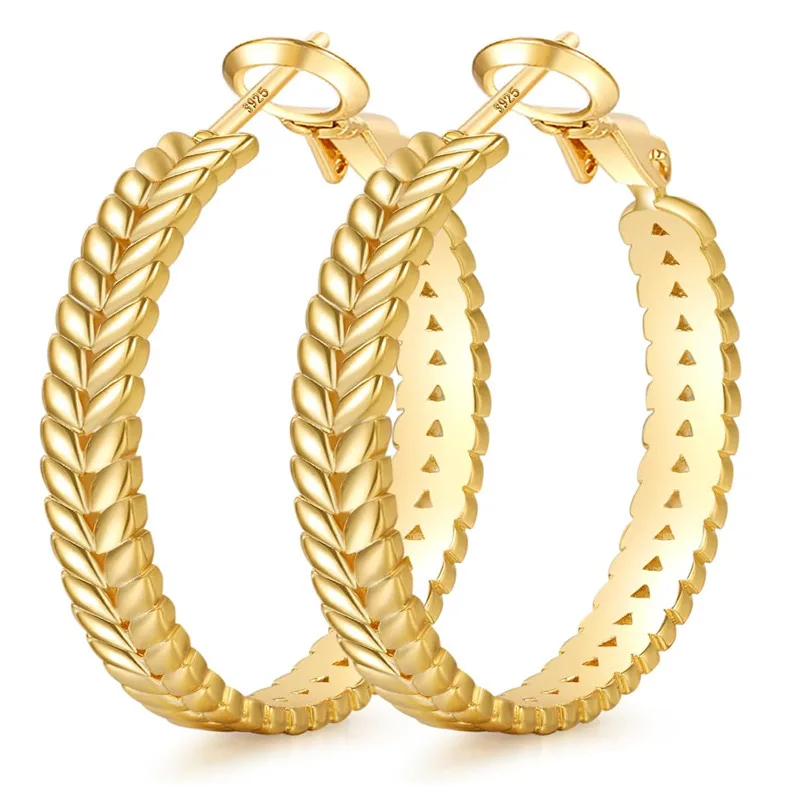 1 Pair Simple Style Classic Style Grain Plating Copper Earrings display picture 2