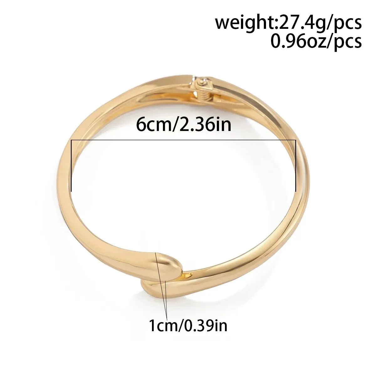 Casual Commute Solid Color Alloy Copper Women's Bangle display picture 3