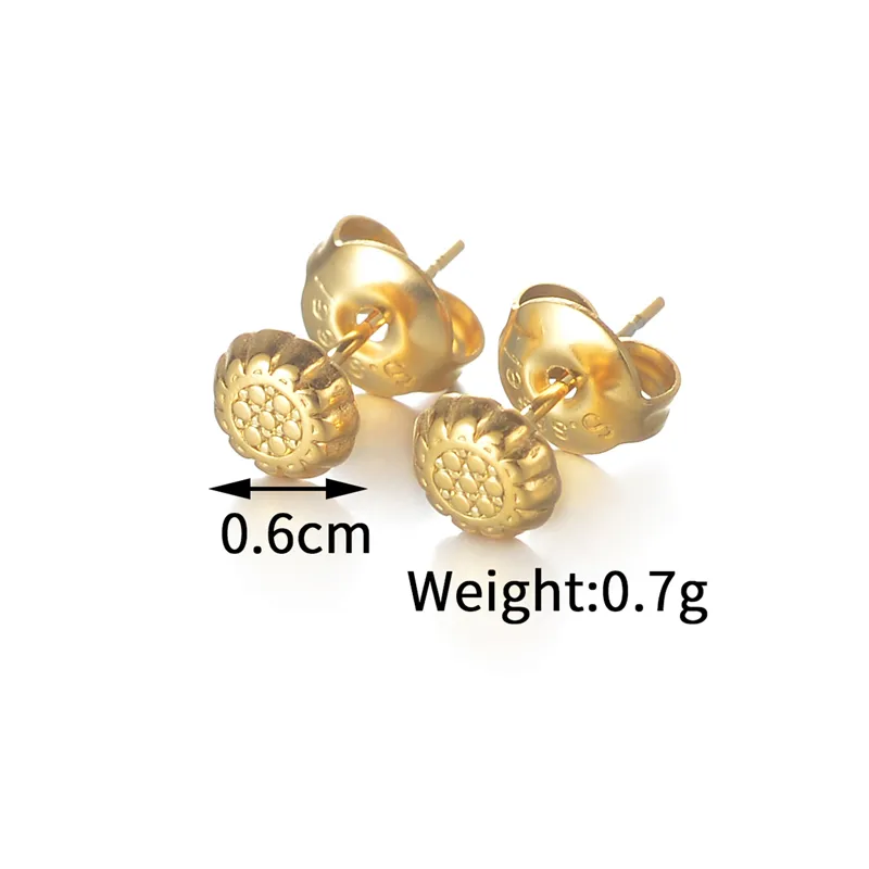 1 Pair Classic Style Streetwear Palm 304 Stainless Steel 18K Gold Plated Ear Studs display picture 2