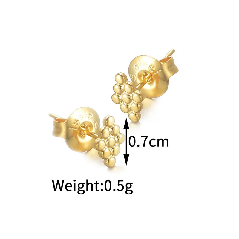 1 Pair Classic Style Streetwear Palm 304 Stainless Steel 18K Gold Plated Ear Studs display picture 4