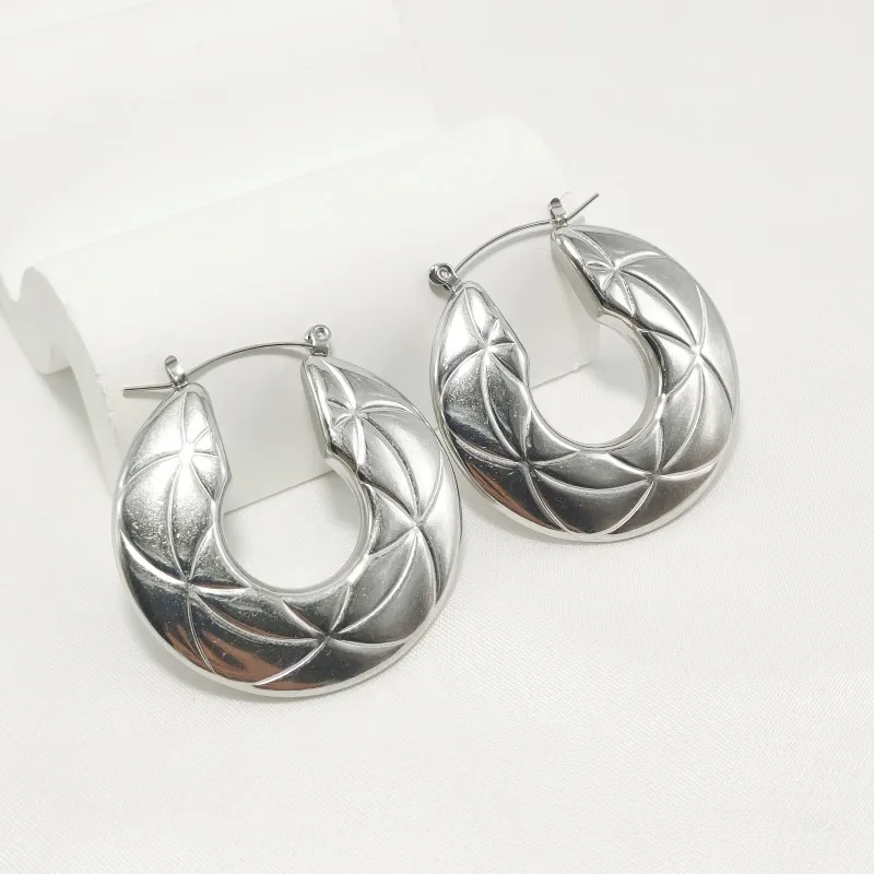 1 Pair Luxurious Commute Square 304 Stainless Steel Earrings Ear Studs display picture 2