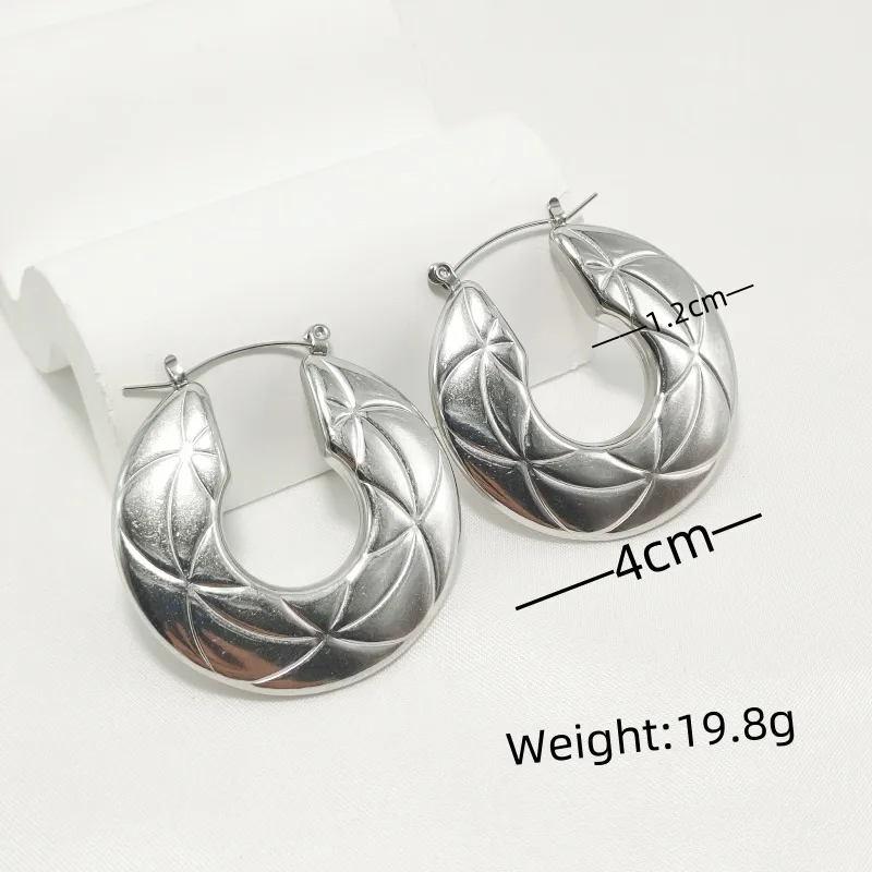 1 Pair Luxurious Commute Square 304 Stainless Steel Earrings Ear Studs display picture 4