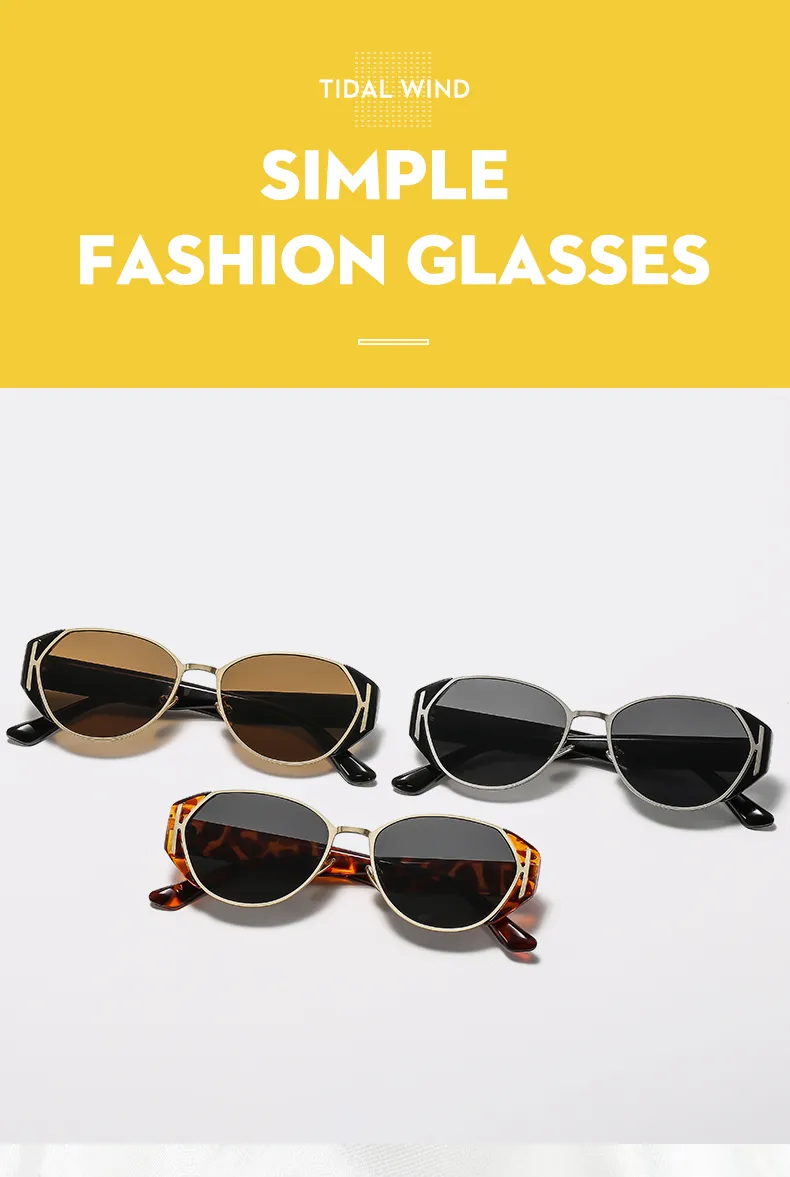 Modern Style Solid Color Ac Oval Frame Full Frame Glasses display picture 1
