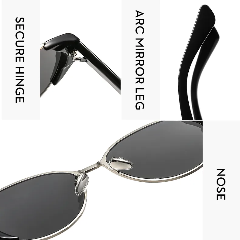 Modern Style Solid Color Ac Oval Frame Full Frame Glasses display picture 7