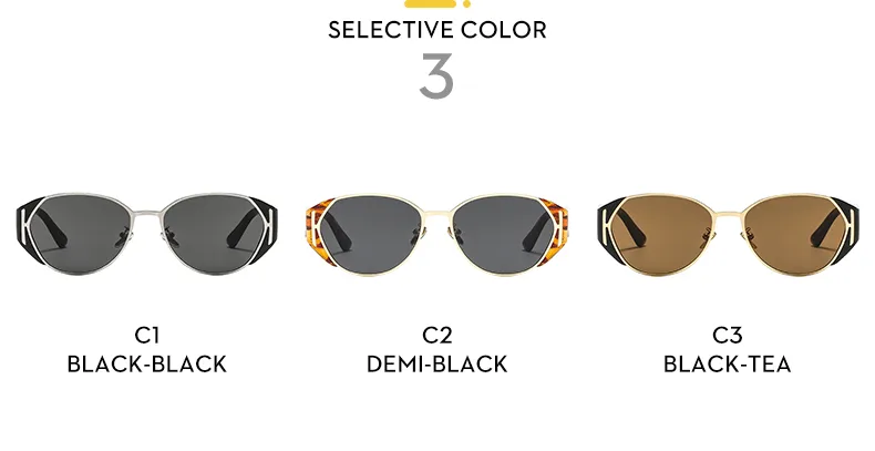 Modern Style Solid Color Ac Oval Frame Full Frame Glasses display picture 5