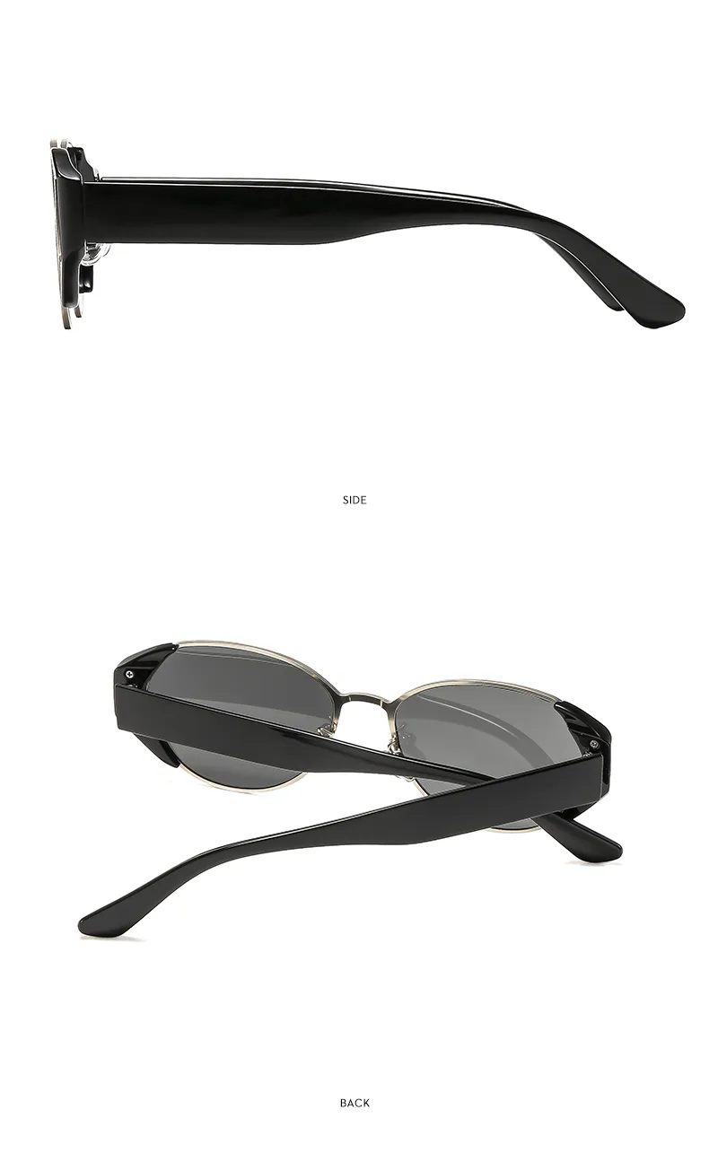 Modern Style Solid Color Ac Oval Frame Full Frame Glasses display picture 8