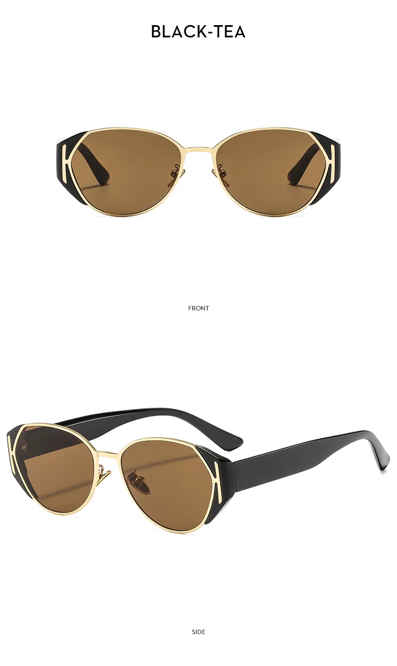 Modern Style Solid Color Ac Oval Frame Full Frame Glasses display picture 11