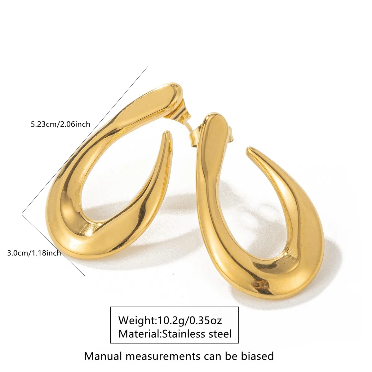 1 Pair Streetwear Geometric Round Hollow Out 304 Stainless Steel Imitation Gold  Ear Studs display picture 4
