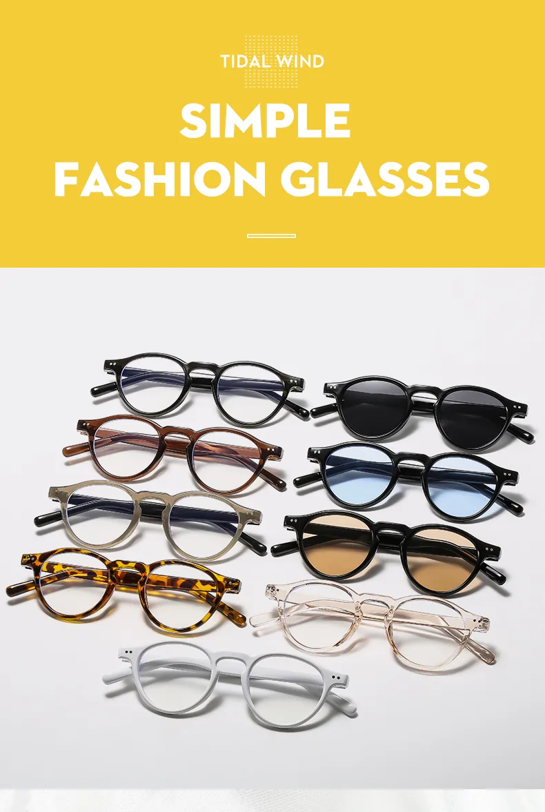 Casual Solid Color Ac Round Frame Full Frame Glasses display picture 1