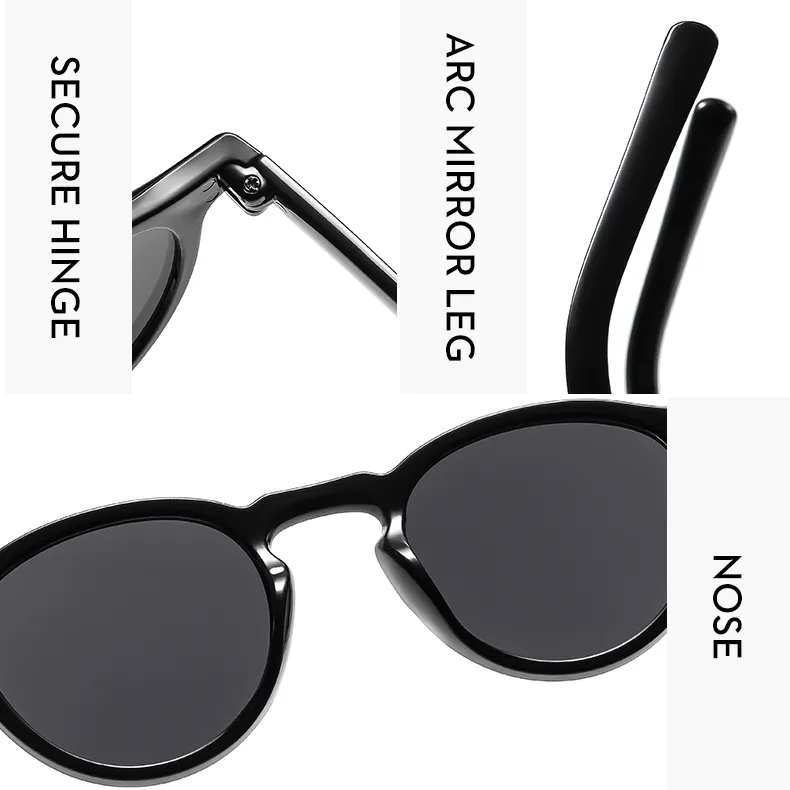 Casual Solid Color Ac Round Frame Full Frame Glasses display picture 7