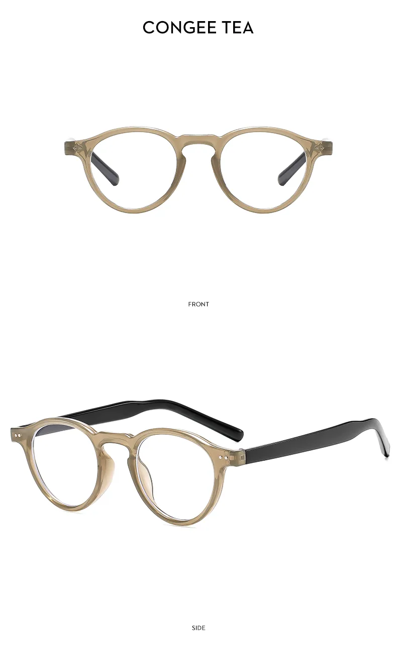 Casual Solid Color Ac Round Frame Full Frame Glasses display picture 12