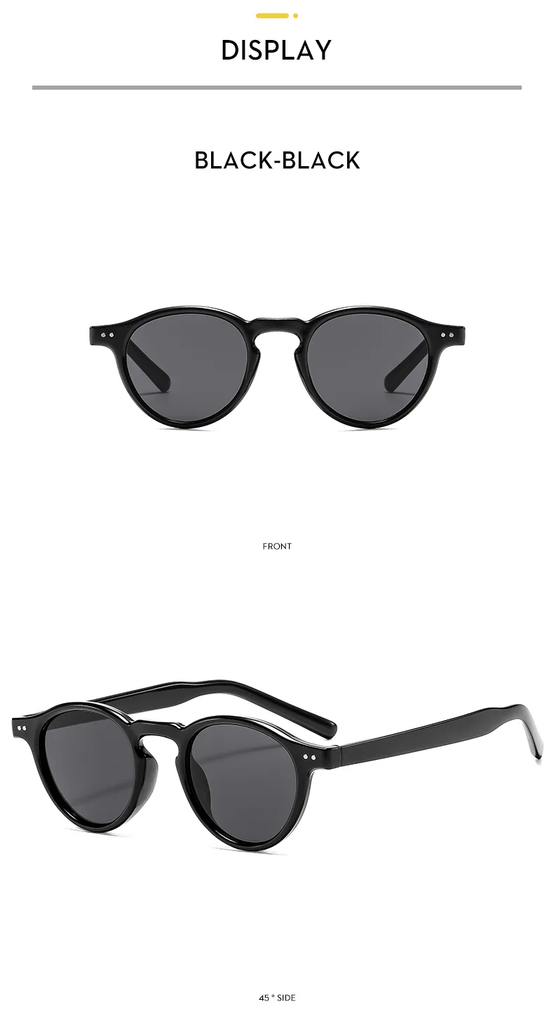 Casual Solid Color Ac Round Frame Full Frame Glasses display picture 10