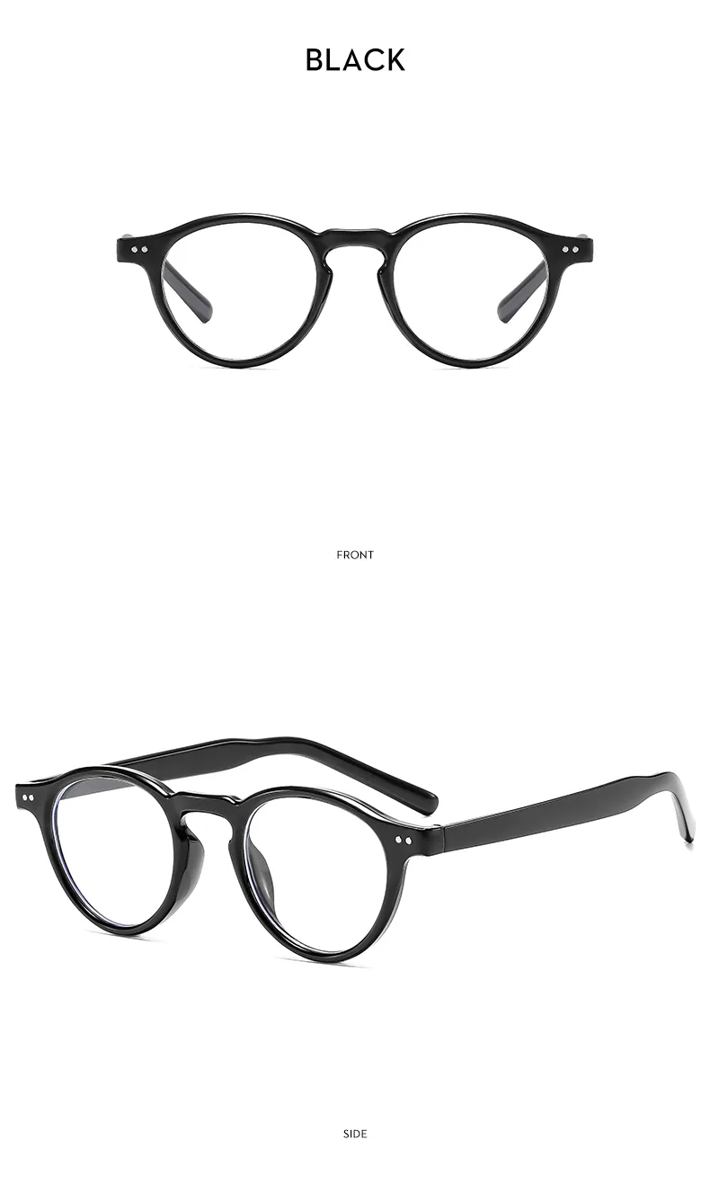 Casual Solid Color Ac Round Frame Full Frame Glasses display picture 11