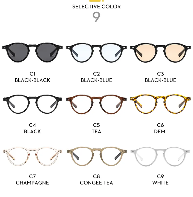 Casual Solid Color Ac Round Frame Full Frame Glasses display picture 14