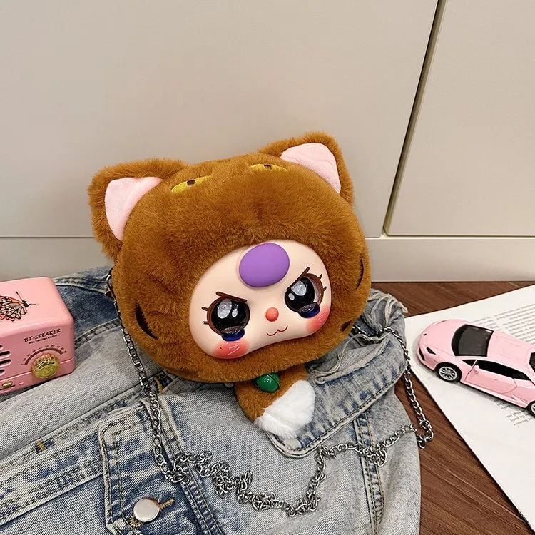 Women's Plush Cartoon Cute Round Zipper Shoulder Bag display picture 20