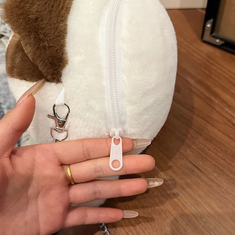 Women's Plush Cartoon Cute Round Zipper Shoulder Bag display picture 8