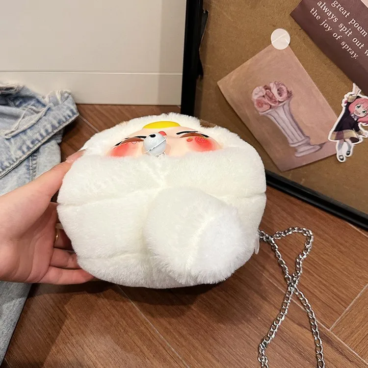 Women's Plush Cartoon Cute Round Zipper Shoulder Bag display picture 16