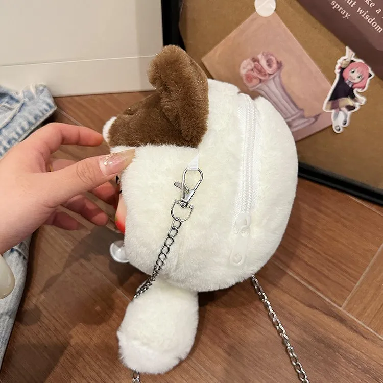 Women's Plush Cartoon Cute Round Zipper Shoulder Bag display picture 22