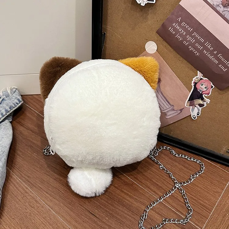 Women's Plush Cartoon Cute Round Zipper Shoulder Bag display picture 27