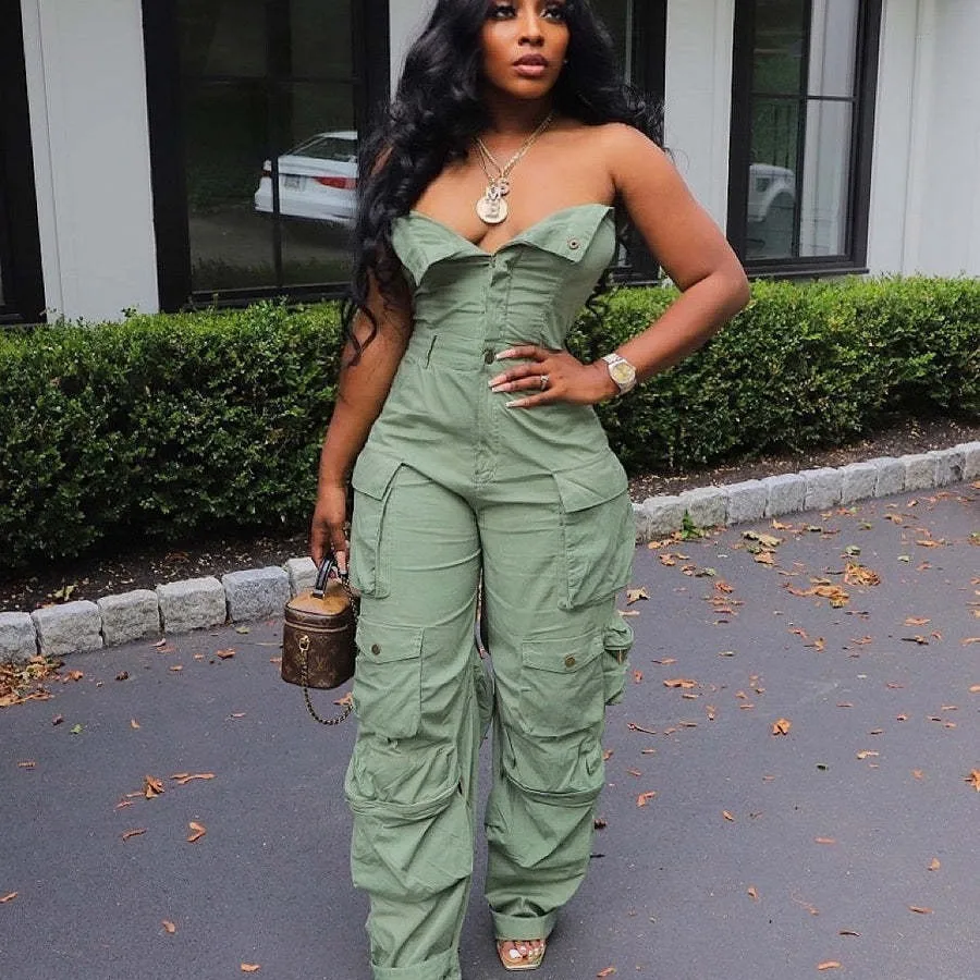 Women's Casual Streetwear Solid Color Full Length Jumpsuits display picture 3