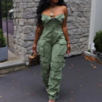 Women's Casual Streetwear Solid Color Full Length Jumpsuits display picture 4