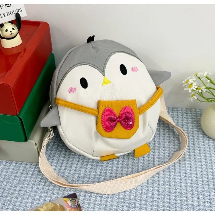 Kid'S Women's Canvas Animal Cartoon Cute Oval Zipper Crossbody Bag display picture 16