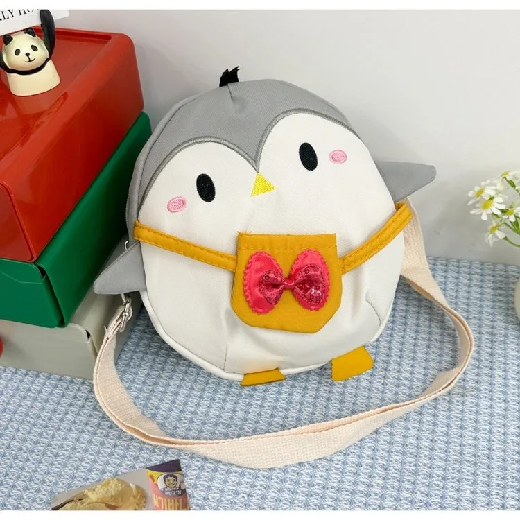 Kid'S Women's Canvas Animal Cartoon Cute Oval Zipper Crossbody Bag display picture 11