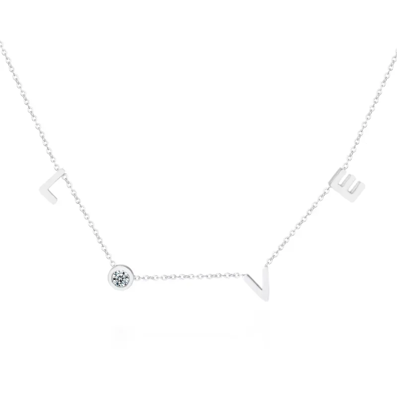 Lady Sexy Shiny Letter Titanium Steel 18K Gold Plated Unisex Pendant Necklace display picture 1