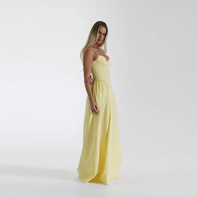 Women's A- Line Skirt Elegant European And American Wind Streetwear Strap Sleeveless Solid Color Maxi Long Dress Casual Banquet Street display picture 10