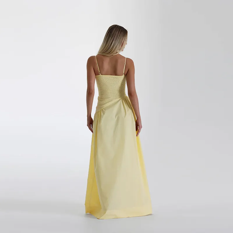 Women's A- Line Skirt Elegant European And American Wind Streetwear Strap Sleeveless Solid Color Maxi Long Dress Casual Banquet Street display picture 11