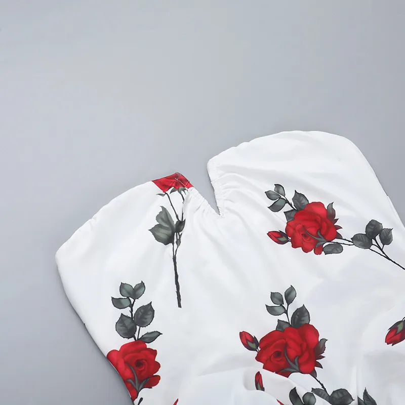 Women's One-Step Skirt Casual Elegant Strapless Sleeveless Flower Above Knee Holiday Banquet Daily display picture 17