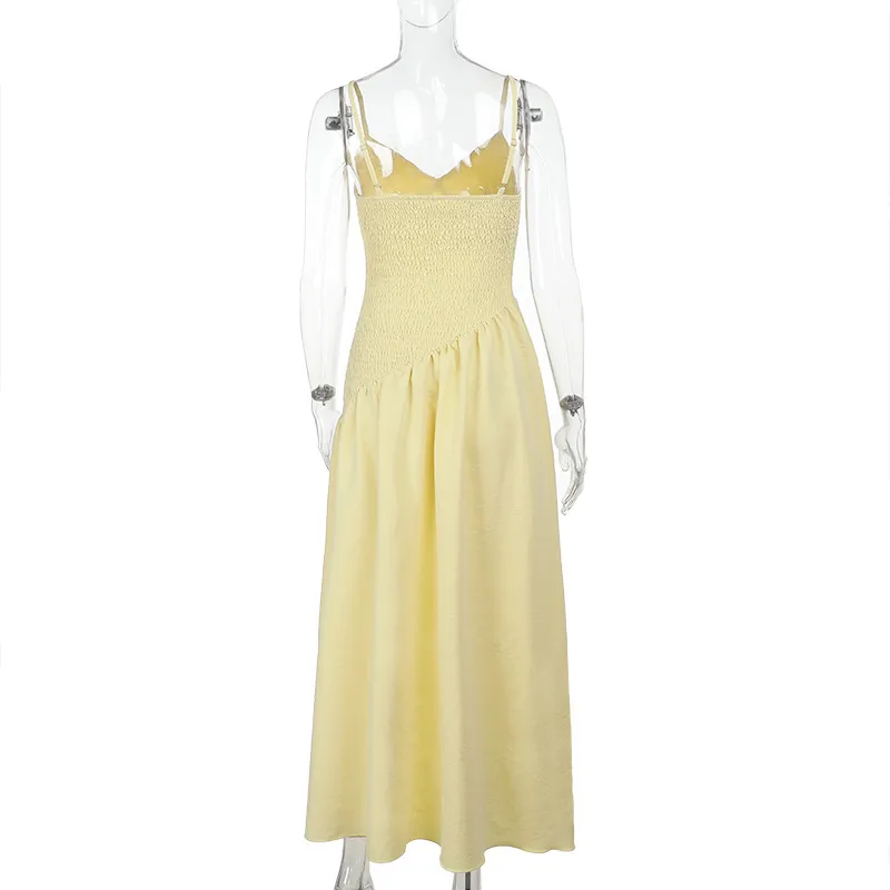 Women's A- Line Skirt Elegant European And American Wind Streetwear Strap Sleeveless Solid Color Maxi Long Dress Casual Banquet Street display picture 21