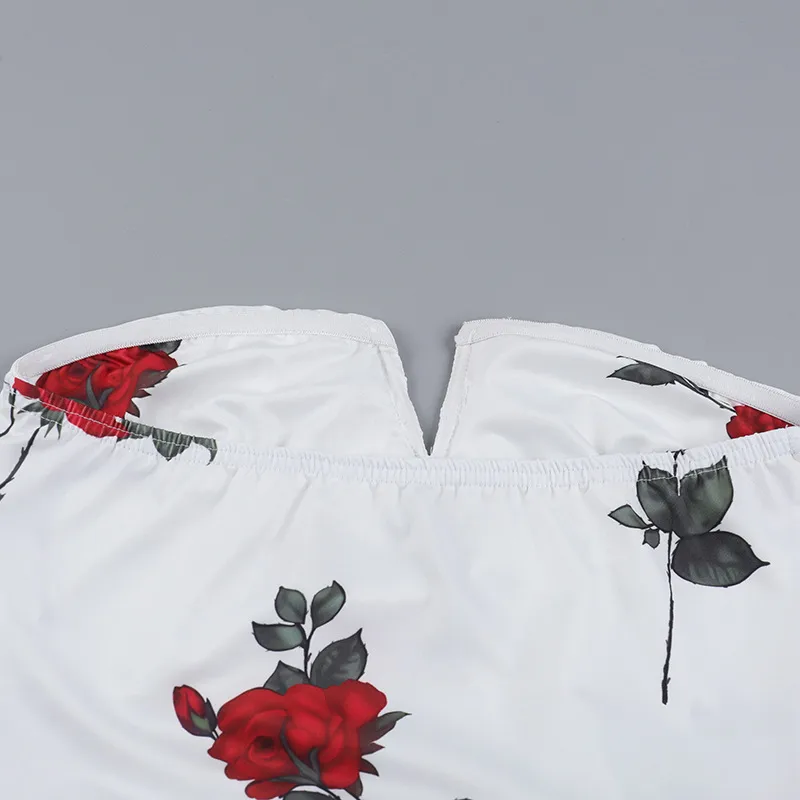 Women's One-Step Skirt Casual Elegant Strapless Sleeveless Flower Above Knee Holiday Banquet Daily display picture 22
