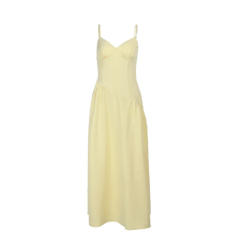 Women's A- Line Skirt Elegant European And American Wind Streetwear Strap Sleeveless Solid Color Maxi Long Dress Casual Banquet Street display picture 30