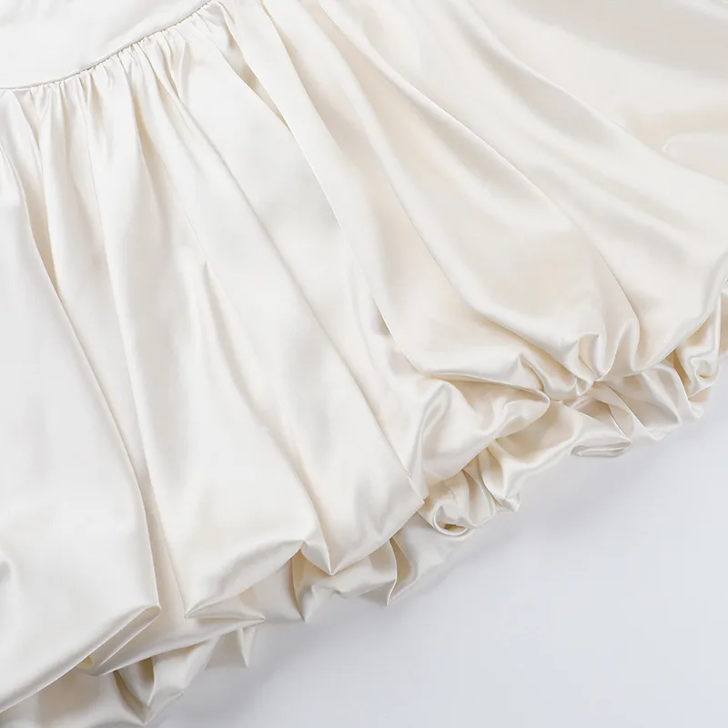 Women's A- Line Skirt Elegant European And American Wind Streetwear Strapless Pleated Sleeveless Solid Color Bow Knot Above Knee Casual Banquet Daily display picture 11