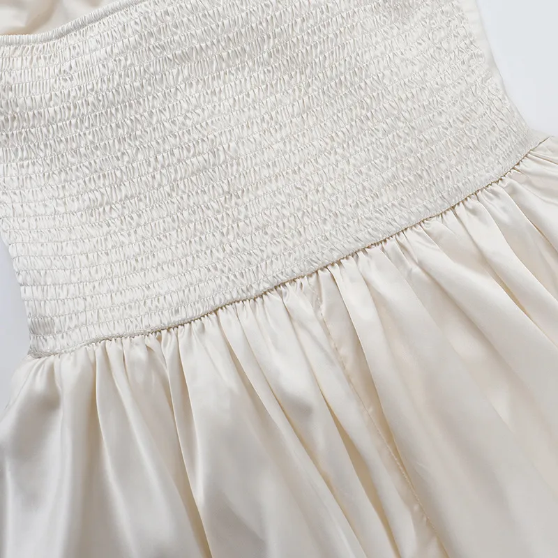 Women's A- Line Skirt Elegant European And American Wind Streetwear Strapless Pleated Sleeveless Solid Color Bow Knot Above Knee Casual Banquet Daily display picture 13