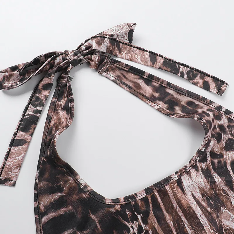 Women's Weekend Date Sexy Leopard Shorts Rompers display picture 16