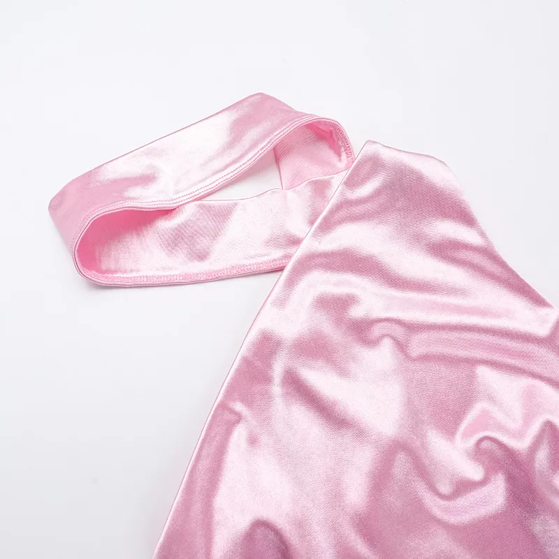 Women's Sheath Dress Satin Dress Elegant Oblique Collar Sleeveless Solid Color Asymmetrical Dress Casual Beach display picture 15
