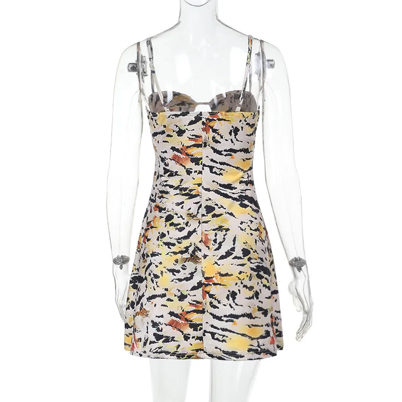 Women's Strap Dress Elegant Vintage Style Strap Hollow Out Sleeveless Tiger Skin Above Knee Casual Daily display picture 14
