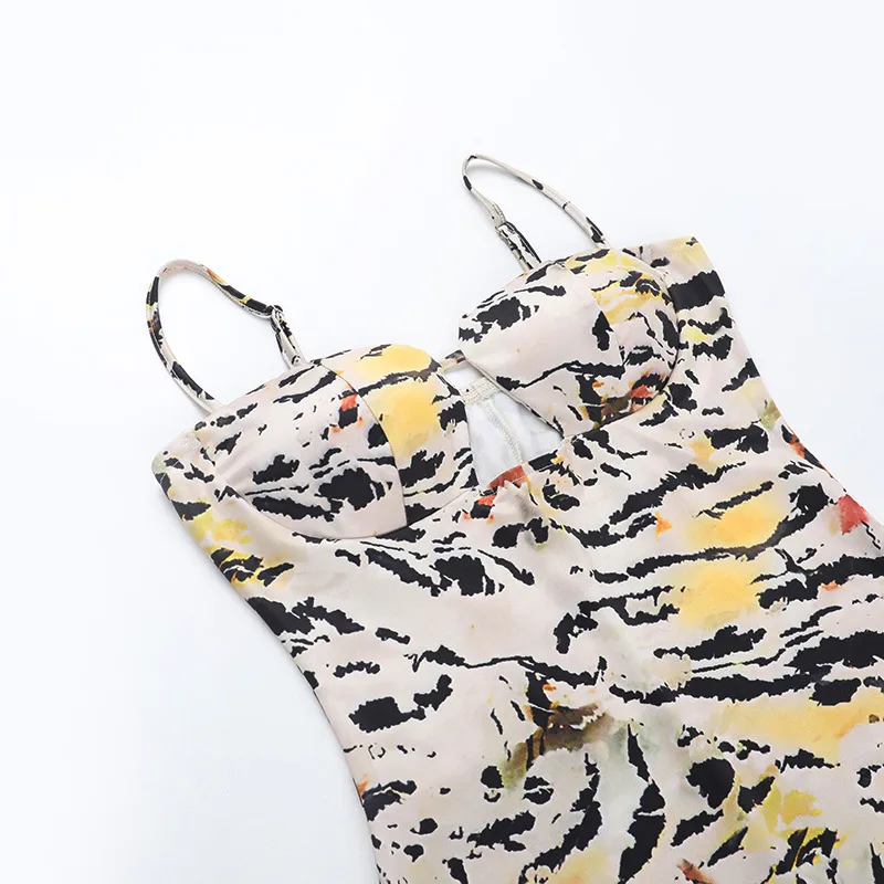 Women's Strap Dress Elegant Vintage Style Strap Hollow Out Sleeveless Tiger Skin Above Knee Casual Daily display picture 15