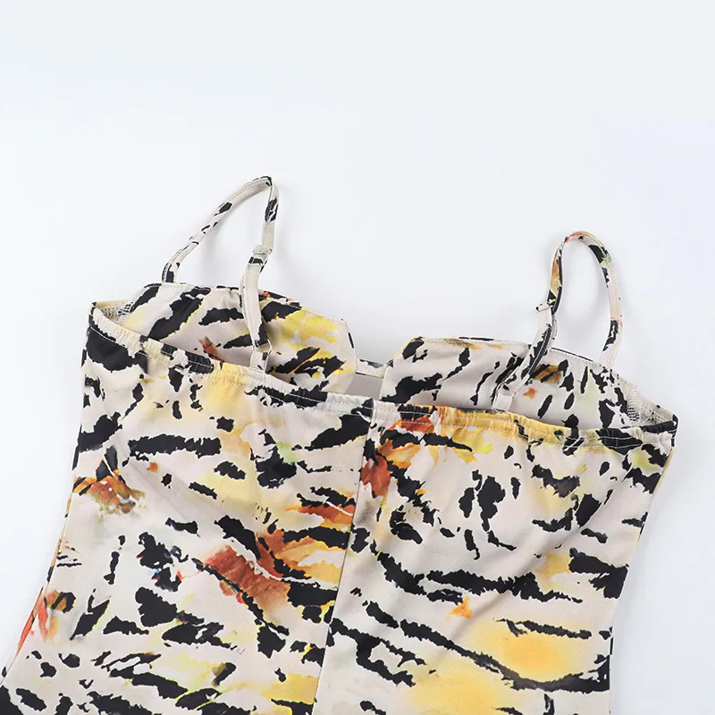 Women's Strap Dress Elegant Vintage Style Strap Hollow Out Sleeveless Tiger Skin Above Knee Casual Daily display picture 20