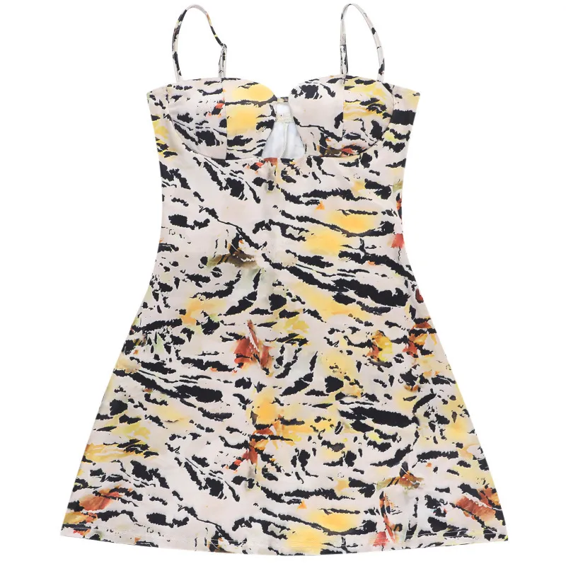 Women's Strap Dress Elegant Vintage Style Strap Hollow Out Sleeveless Tiger Skin Above Knee Casual Daily display picture 21