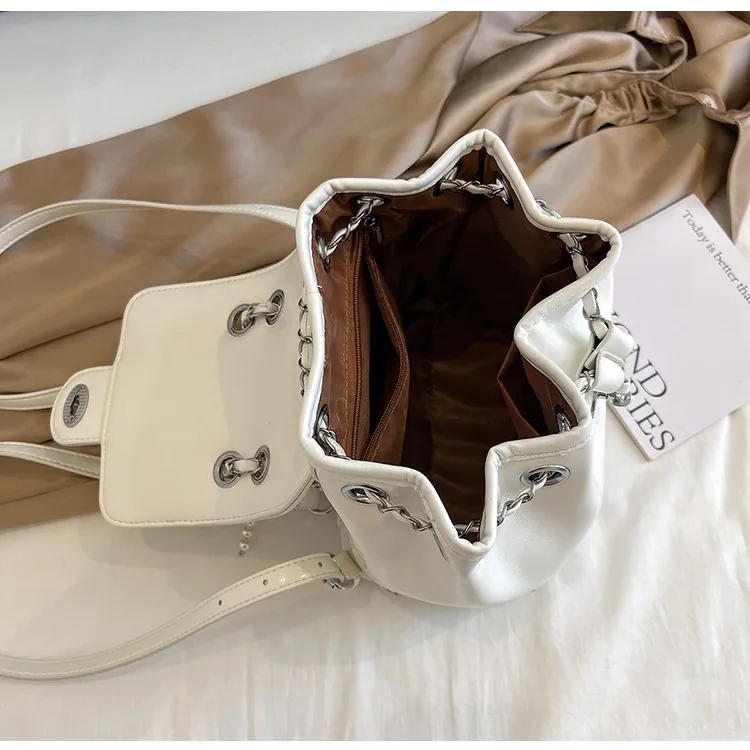 Solid Color Casual Shopping Women's Backpack display picture 7